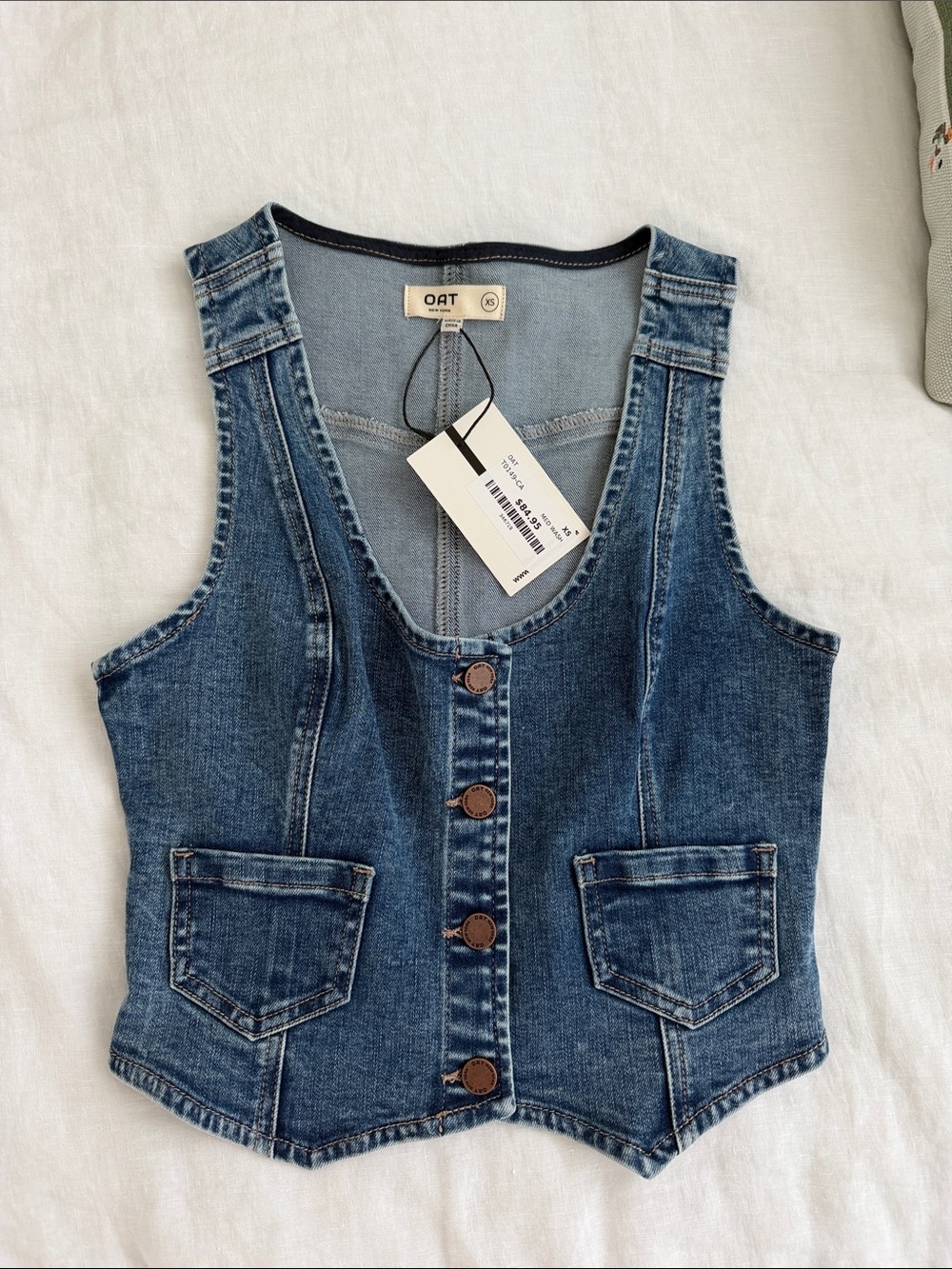 OAT Denim Top Vest XS